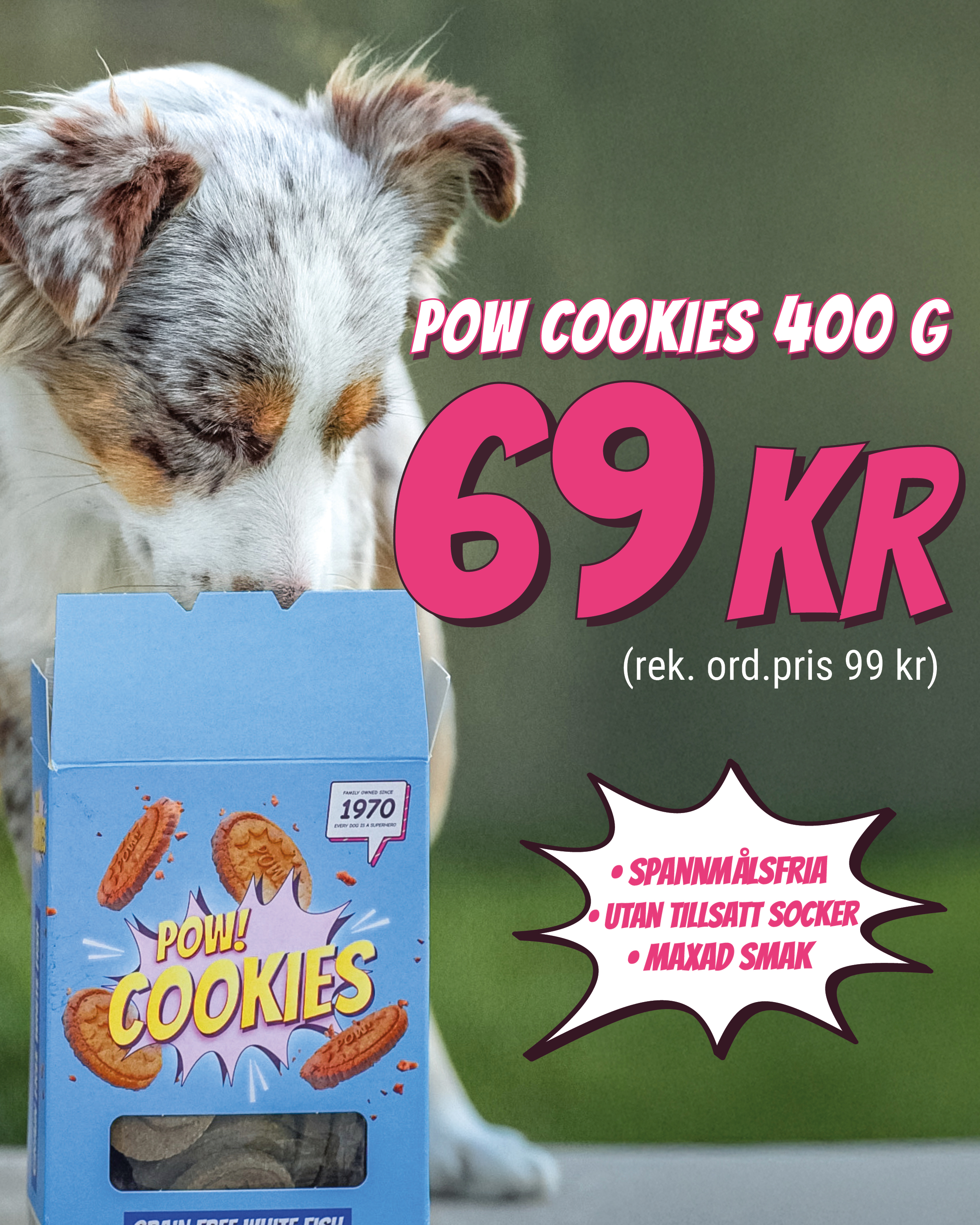 Digital annons 1080x1350 POW Cookies 69 kr