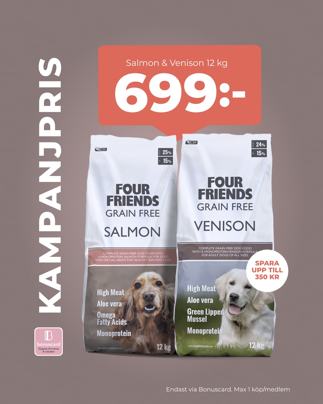 4x5_FourFriends_GrainFree_Venison_Salmon_12kg_BC_699kr
